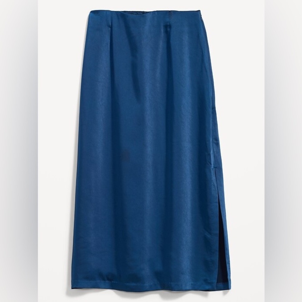 Old Navy Blue Maxi A-Line Skirt with Slit